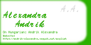 alexandra andrik business card